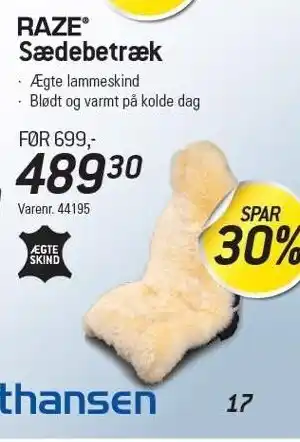 Thansen Sædebetræk tilbud