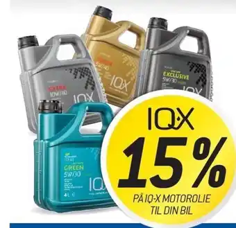 Thansen 15% på iq-x motorolie til din bil tilbud