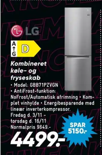 Bilka Lg køle/fryseskab tilbud