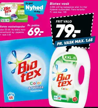 Bilka Biotex vaskepulver tilbud