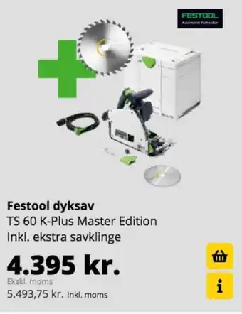 10-4 Byggecenter Festool dyksav tilbud