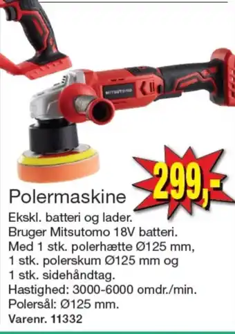 Harald Nyborg Mitsutomo polermaskine tilbud