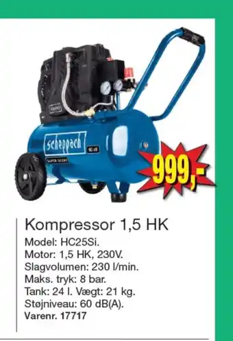 Harald Nyborg Scheppach kompressor tilbud