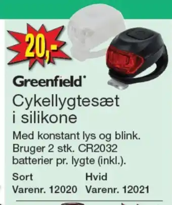 Greenfield cykellygtesæt