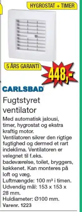 Harald Nyborg Carlsbad ventilator tilbud