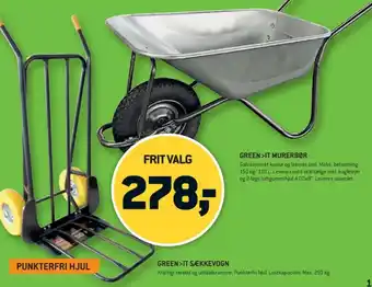 XL-BYG Green it mørtelbør tilbud