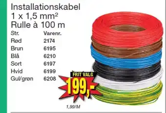 Harald Nyborg Ukendt installationskabel tilbud