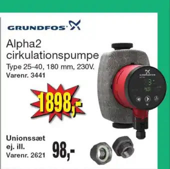 Harald Nyborg Grundfos cirkulationspumpe tilbud