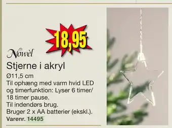 Harald Nyborg Stjerne i akryl tilbud