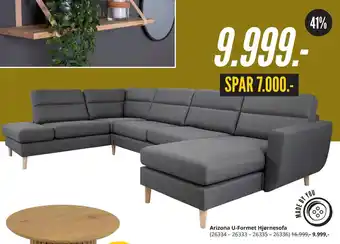 My Home Arizona u-formet hjørnesofa tilbud
