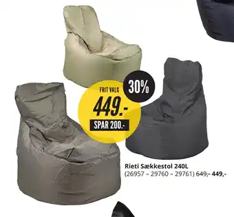 Rieti sækkestol 240l