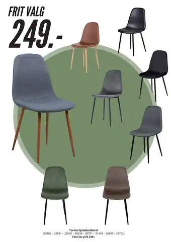 My Home Torino spisebordsstol tilbud