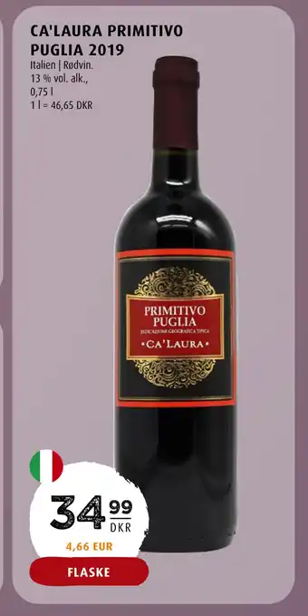 Scandinavian Park Ca'laura primitivo puglia 2019 tilbud