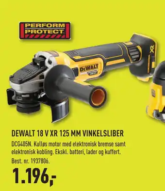 Johannes Fog Dewalt 18 v xr 125 mm vinkelsliber tilbud