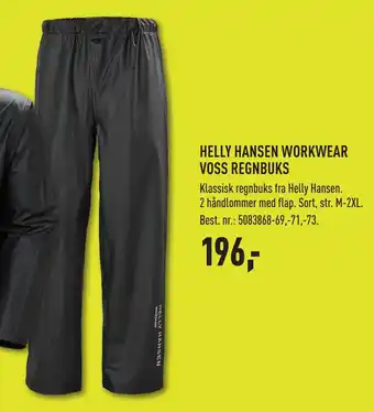 Johannes Fog Helly hansen workwear voss regnbuks tilbud