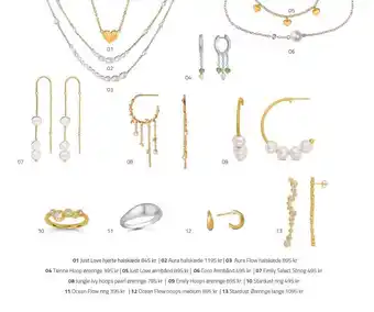 Vibholm Just love hjerte halskæde, aura halskæde, aura flow halskæde, tienne hoop øreringe, just love armbånd, coco armbånd, emily se tilbud