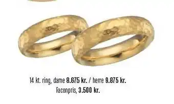 14 kt. ring, dame eller herre