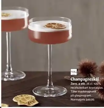Kop & Kande Lyngby glas champagneglas tilbud