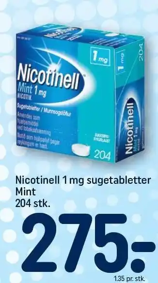 REMA 1000 Nicotinell 1 mg sugetabletter mint tilbud