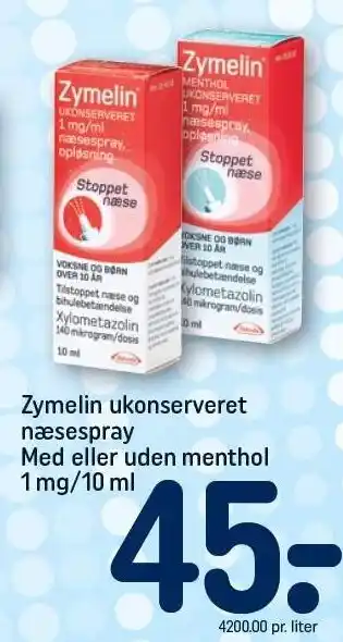 REMA 1000 Zymelin ukonserveret næsespray tilbud