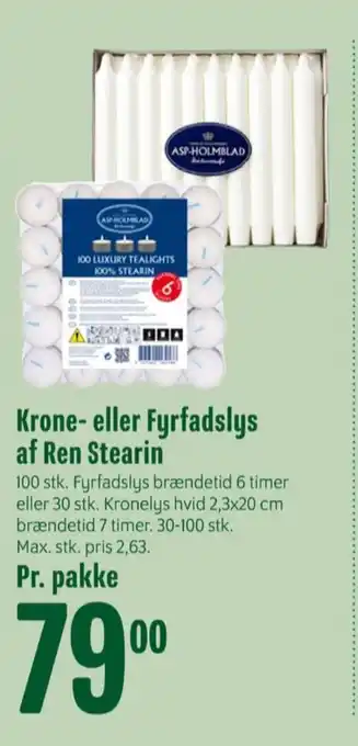 Min Købmand Asp kronelys tilbud