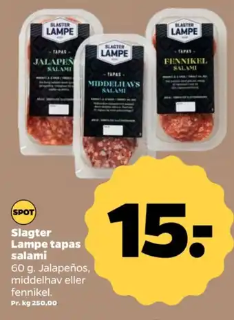 Slagter lampe middelhavs salami