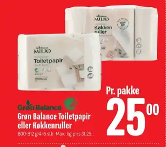 Min Købmand Grøn balance toiletpapir tilbud