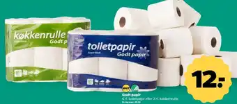 Netto Godt papir køkkenrulle tilbud