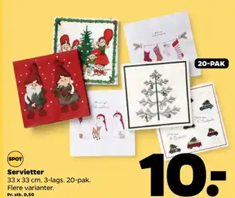 Netto Ukendt servietter tilbud