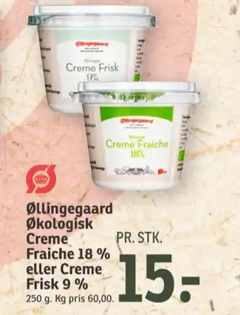 SPAR Øllingegaard creme fraiche 18% tilbud