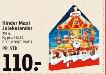 SPAR Kinder julekalender tilbud