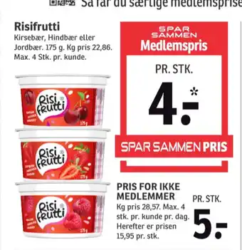 SPAR Risifrutti risdessert hindbær tilbud