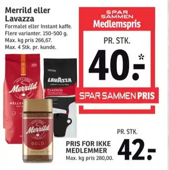 SPAR Gold instant kaffe tilbud