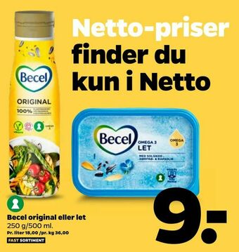 Netto Becel original eller let tilbud