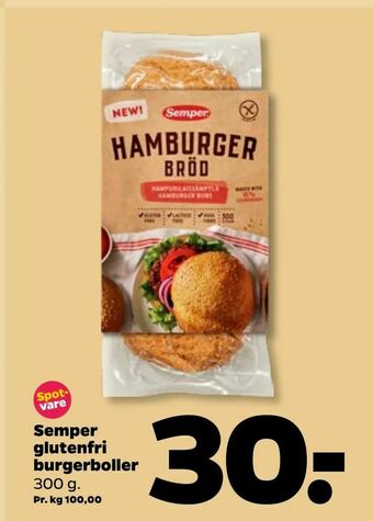 Netto Semper glutenfri burgerboller tilbud