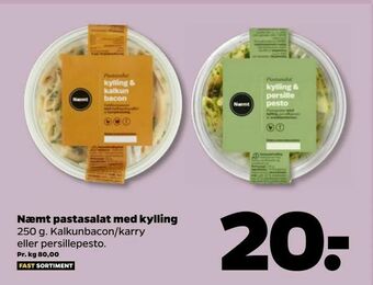 Netto Næmt pastasalat med kylling tilbud