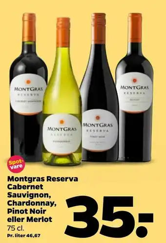 Netto Cabernet Sauvignon, Chardonnay, Pinot Noir eller Merlot tilbud