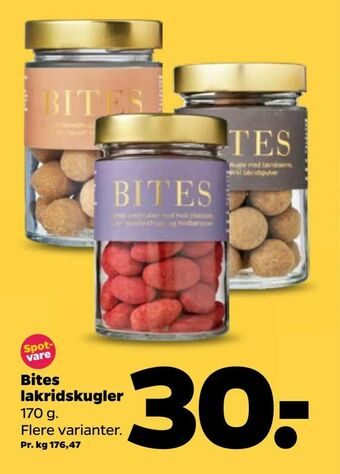 Netto Bites lakridskugler tilbud