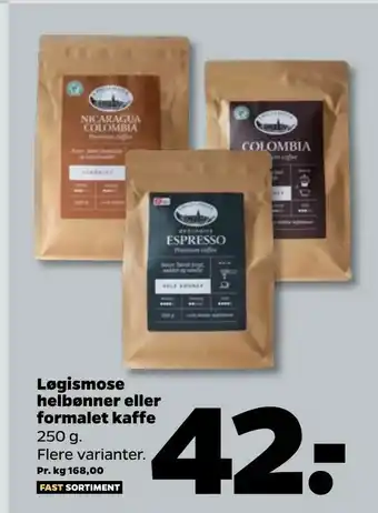 Netto helbønner eller formalet kaffe tilbud