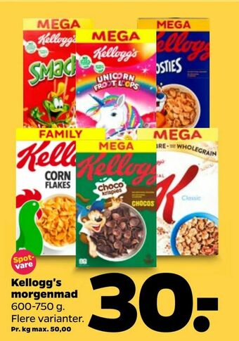 Netto Kellogg's morgenmad tilbud