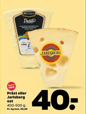 Präst eller Jarlsberg ost