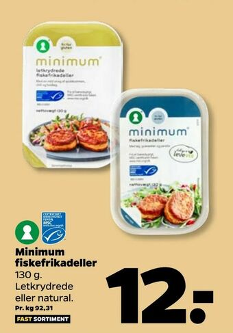 Netto Minimum fiskefrikadeller tilbud