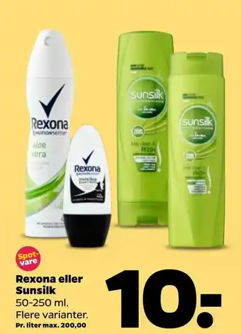 Netto Rexona eller Sunsilk tilbud
