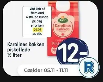 Netto Piskefløde, ½ liter tilbud