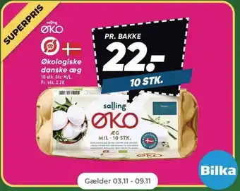 Netto Økologiske danske æg, 10 stk. m/l tilbud