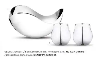 Georg jensen skål og lysestage