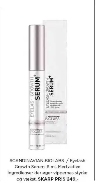 Scandinavian biolabs eyelash growth serum