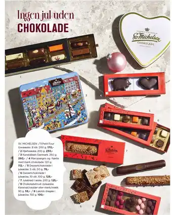 Salling Petit four gaveæske, hjerteæske, kunstdåsen danmark, marcipangris- og hjerte, dessert chokolade, julebrød i æske, chokoladebr tilbud
