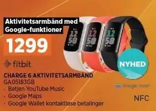 Power Fitbit charge 6 aktivitetsarmbånd tilbud