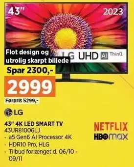 Power 43´´ 4k led smart tv tilbud